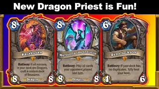 BLIZZARD BUFFED Kazakusan Again! New Dragon Priest Is Good! Voyage to the Sunken City | Hearthstone