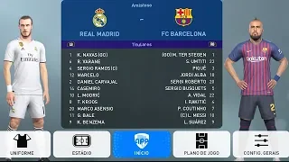 PES 2019 GAMEPLAY - REAL MADRID vs BARCELONA (PC Patch)