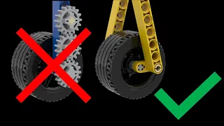 A Car Without a Wheel Axis | Lego Technic