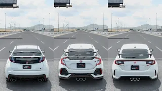 Gran Turismo 7 | All Civic Type R Top Speed Battle [FL5, FK8, FK2 & EK] [4KPS5]