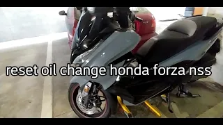 reset oil change honda forza