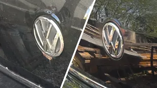 DIY fixing a rear VW passat badge rust.