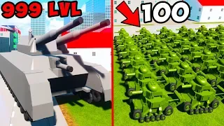 1 ГИГАНТ РАТТЕ VS 100 маленьких МС-1 В BRICK RIGS! ВЫЖИВАНИЕ ПРОТИВ ЛЕВИАФАНА RATTE В БРИК РИГС!