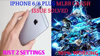 How to fix mobile legend (mlbb) crash issue | iPhone 6/6plus in 2020