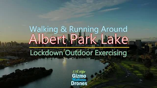 Albert Park Lake, Melbourne, Victoria - Outdoor exercise during lockdown by drone