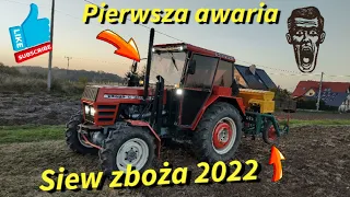 Ursus c360 3p 4x4 oraz siewnik Botsch NZK 225/15 czyli siew zboża 2022 /pierwsza awaria Ursusa 🙆