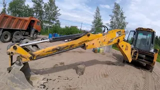 JCB 3 CX замена направляющих  на телескопической стреле