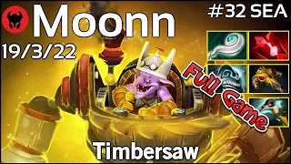 Moonn [Mineski] plays Timbersaw!!! Dota 2 Full Game 7.19