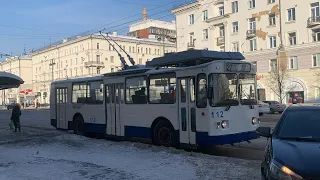 Поездка в троллейбусе ЗИУ-682 КР Иваново 112  (Последним с Ширмовыми дверями в Екатеринбурге)