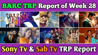 Sony Tv & Sab Tv BARC TRP Report of Week 28 : All 16 Shows Full Trp Report