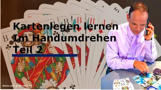 Geheimnis  Kartenlegen lernen, Skatkarten 2 für Anfänger & Fortgeschrittene + Tagesorakel