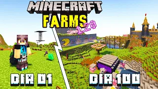 SOBREVIVI 100 DIAS CONSTRUINDO FARMS EM UM SERVIDOR MINECRAFT SURVIVAL 1.20