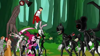 Cartoon Cat,Mouse,Dog, Rabbit and rat Vs Siren Head,Bendy,Scp 096,Venom,It,Spinel,Uber Jason,.......