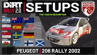 Peugeot 206 WRC 2002 | TT SETUPS | 13 Locations | DiRT Rally 2.0