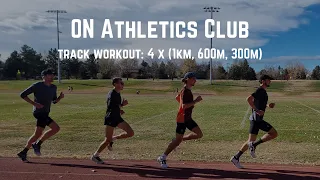 OAC - Track Workout - 4 x (1km, 600m, 300m)