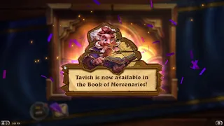 Book of Mercenaries Tavish vs Vanndar | Hearthstone Book of Mercenaries