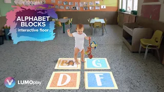 Alphabet Blocks | educational interactive floor game from LUMOplay