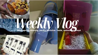 WEEKLY VLOG:  Decluttering The Pantry, Spring cleaning Laundry Room,Plus A Few Empties