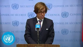 France on the humanitarian situation in Gaza | Security Council Media Stakeout | United Nations