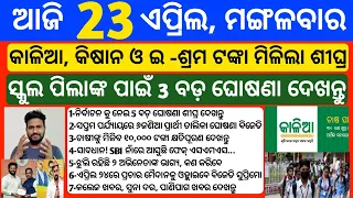 Odisha News | 23 April 2024 | Today Morning news | kalia yojana money | Upstox app earn money offer