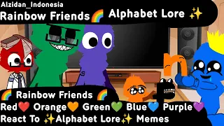 What if the 🌈Rainbow Friends🌈 react  to ✨Alphabet Lore✨ || #rainbowfriends #alphabetlore - S4 E13