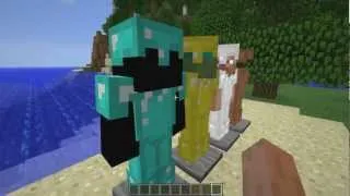 Minecraft обзор модов#8 Armor Stand ПРИВЕТ ИЗ СКАЙРИМА