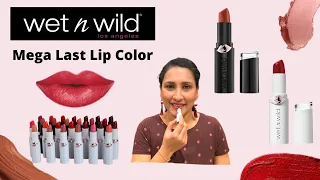 NEW WET N WILD MEGA LAST LIP COLOR REVIEW  | AFFORDABLE MATTE AND HIGH SHINE LIPSTICK