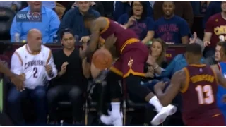 LeBron James seriously injures woman in first row! (unconscious)
