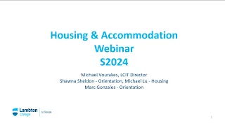 Housing & Accommodation Webinar S2024