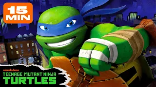 15 MINUTES of Leonardo Being The LEADER In Blue 🔵 | Teenage Mutant Ninja Turtles