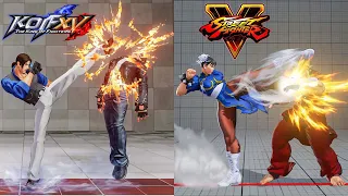 KOF XV vs SFV - Super Moves Comparison