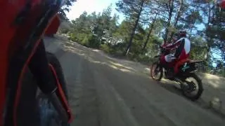 KTM 525 SX vs KTM  HD video test, forward view