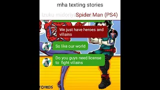 my hero academia texting story mha meets Spider-Man