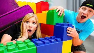 Extreme GIANT LEGO House Hide and Seek with Unspeakable!