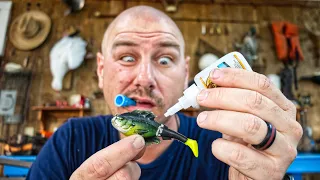 Fishing With FRANKINBAITS ( Repairing EXPENSIVE Baits with Super Glue )