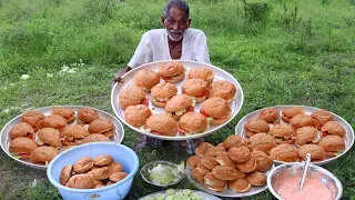 Hamburger Recipe | Crispy Chicken hamburger By Our Grandpa for Orphan Kids