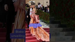 Blake Lively’s outfit unveiling at Met Gala 2022 | #shorts #yahooaustralia