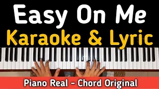 Easy On Me (ADELE) | Karaoke & Lyric  Piano Real ‼️