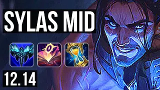 SYLAS vs AKSHAN (MID) | 17/0/6, 9 solo kills, Legendary, 67% winrate | KR Master | 12.14