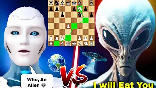 Stockfish Played ALIEN GAMBIT Against An Alien Today in Chess.com | Stockfish Vs Alien| Chess Gambit