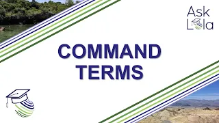 IBDP GEOGRAPHY: Command terms