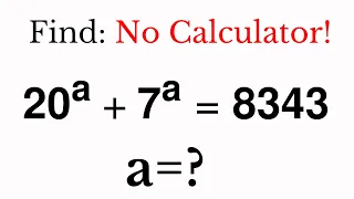 Math olympiad problem a nice exponential equation without calculator| Geendle