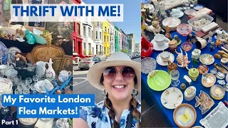 THRIFTING LONDON! Thrift With Me! The Best Flea Markets In London For Vintage Shopping | Thrift Haul