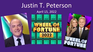 Justin T  Peterson's Wheel of Fortune appearance on April 15, 2022