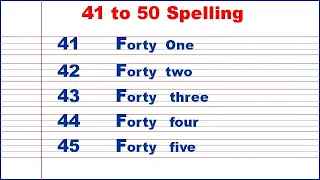 41-50 spelling | 41 se 50 tak spelling | forty one to fifty spelling | Ujjwal Lakshya |