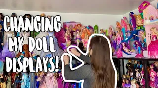 My week in dolls! (VLOG & DOLL ROOM UPDATE - Redoing my Barbie & Licca collection displays!)