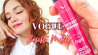 👀Probando makeup nuevo👀 Labial 100% Matte de VOGUE RESIST💋💄 A prueba de besos👄 Tono Mágica 💫Parte 4