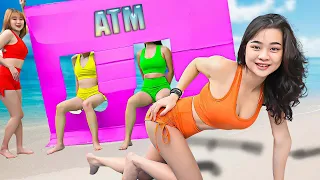 AMAZING JACKPOT MACHINE LUCKY GIRL PRANK BATTLE NERF Dr DBGirl Nerf Guns POPULAR ATM GIRL PRANK