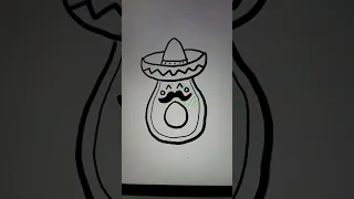 How To Draw A Happy Mexican Cartoon Avocado Man