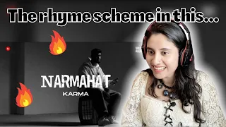 KARMA - NARMAHAT FREESTYLE REACTION | PROD. BY DEEP KALSI | KALAMKAAR | Ashmita Reacts